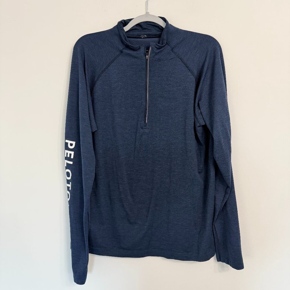 🔥 Peloton x Lululemon Metal Vent Tech Half-Zip Long Sleeve – Blue – Men's L